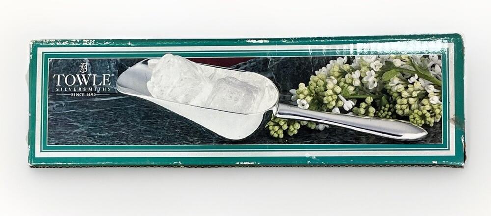 Towle Silver Plate Ice Scoop Heavy Duty Bar Kitchen Scoop w/ Original Box